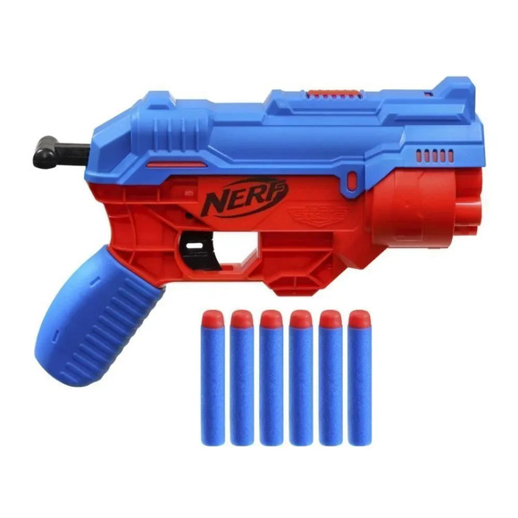 Hasbro Nerf Alpha Strike BOA RC-6 Blaster with 6-Dart Rotating Drum Red/Blue NWT - Picture 1 of 7
